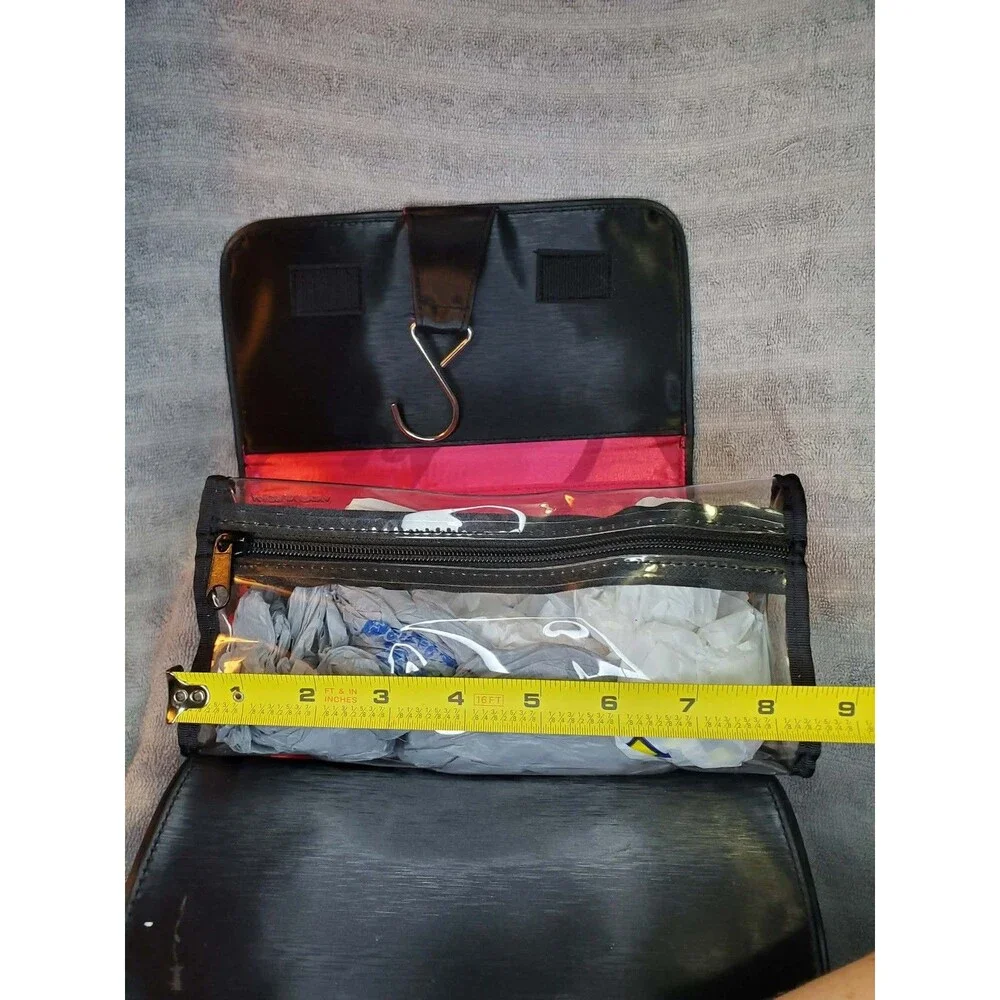 Mary Kay Hanging Travel Roll Up Bag Black Pink Discontinued Color